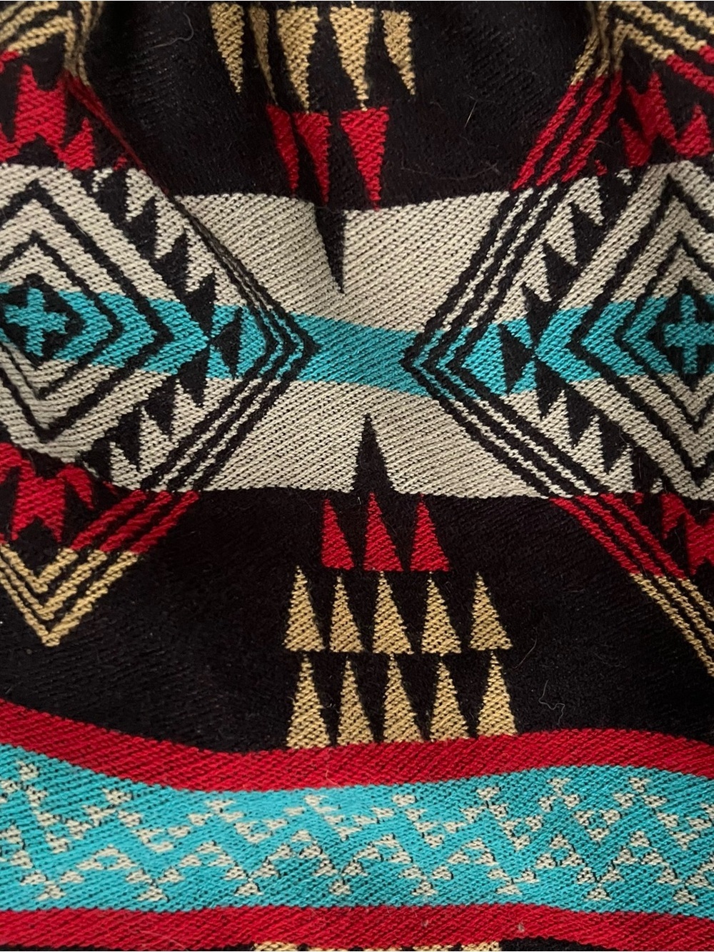 Boho Aztec Print Drawstring Backpack - Picture 3 of 4